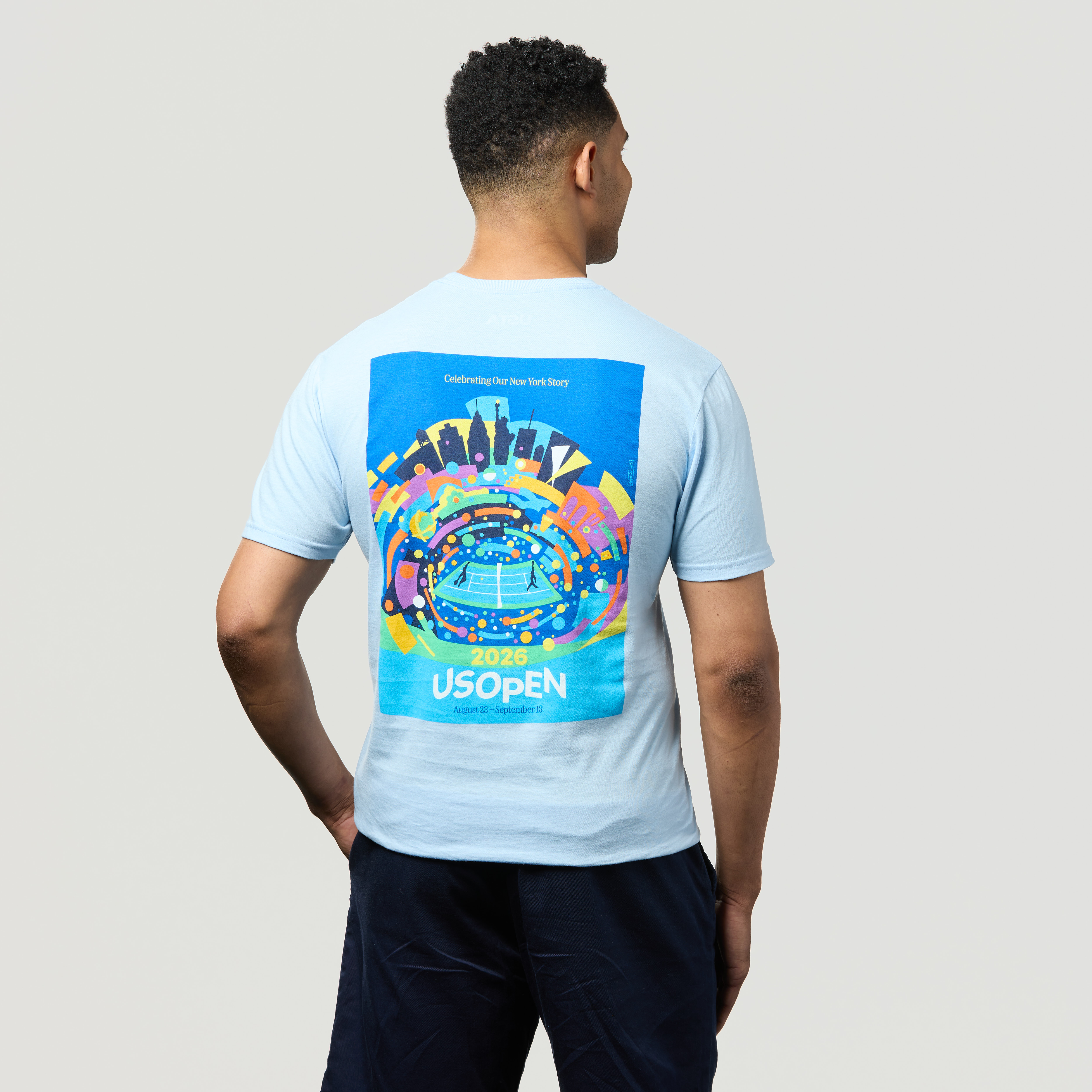 US Open Collection 2026 Theme Art T-Shirt- Light Blue