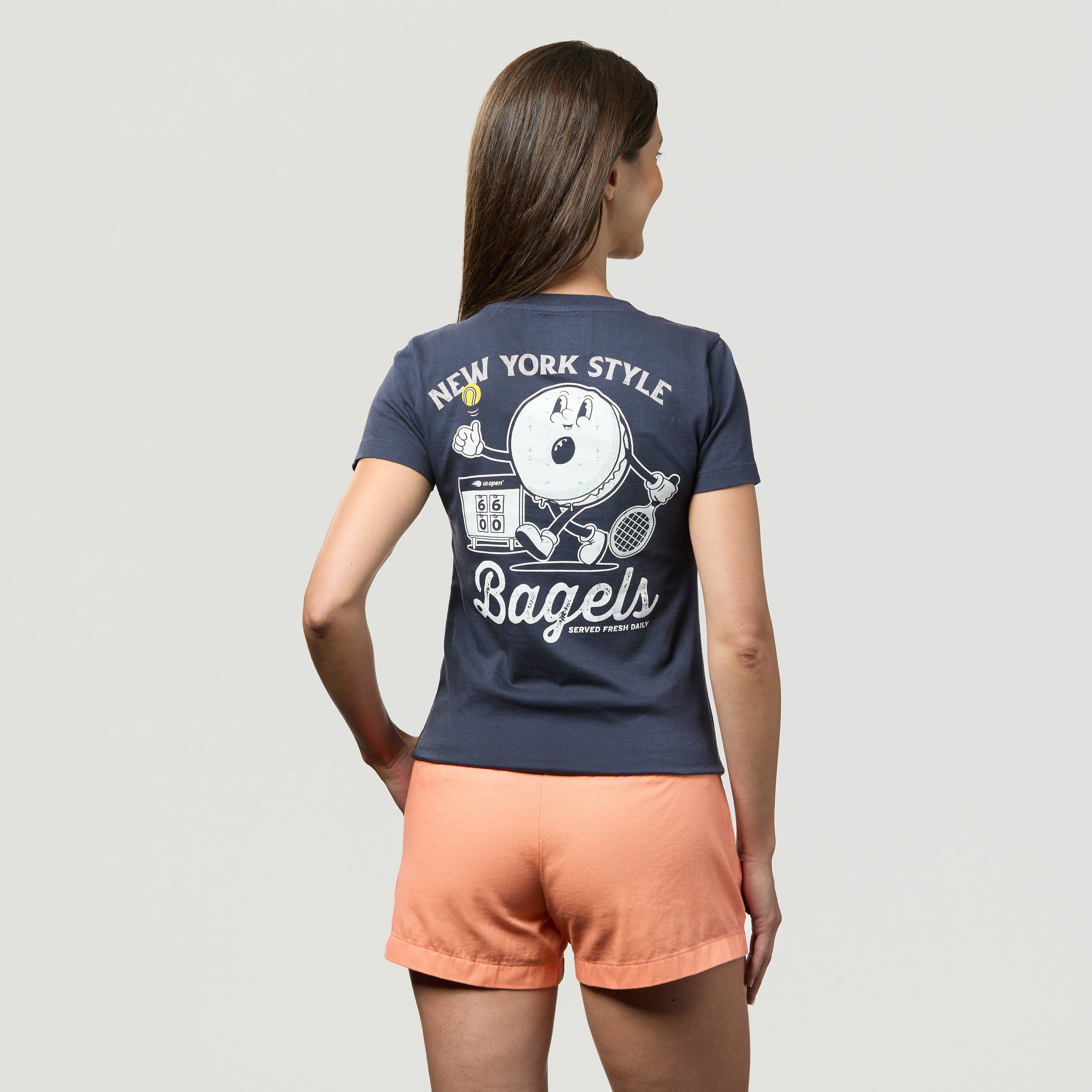 US Open American Needle Women's Bagel Brass Tack S/S Tee- Navy