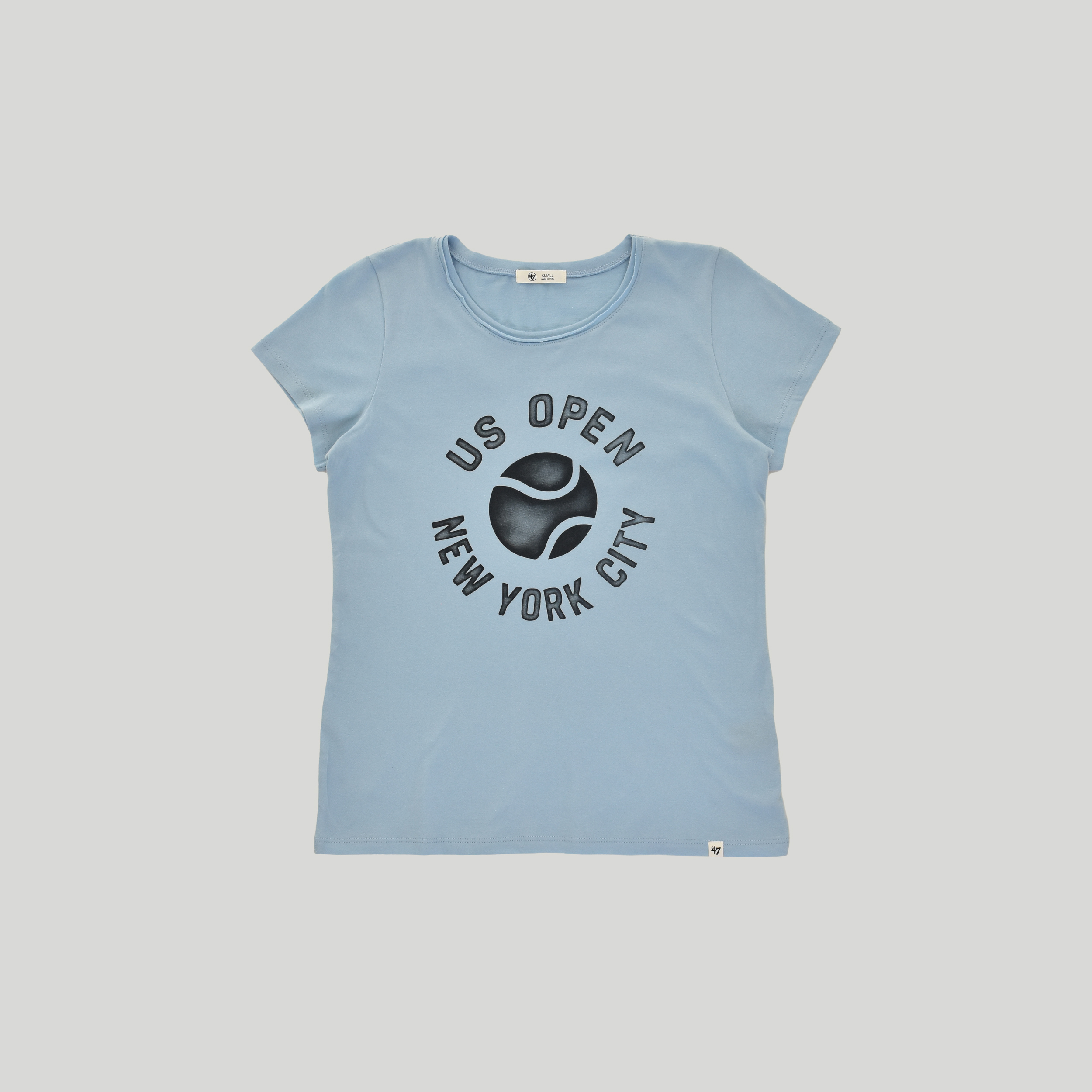 US Open Women's 47 Brand Frankie NYC Ball Logo T-Shirt - Gulf Blue - US  Open Shop