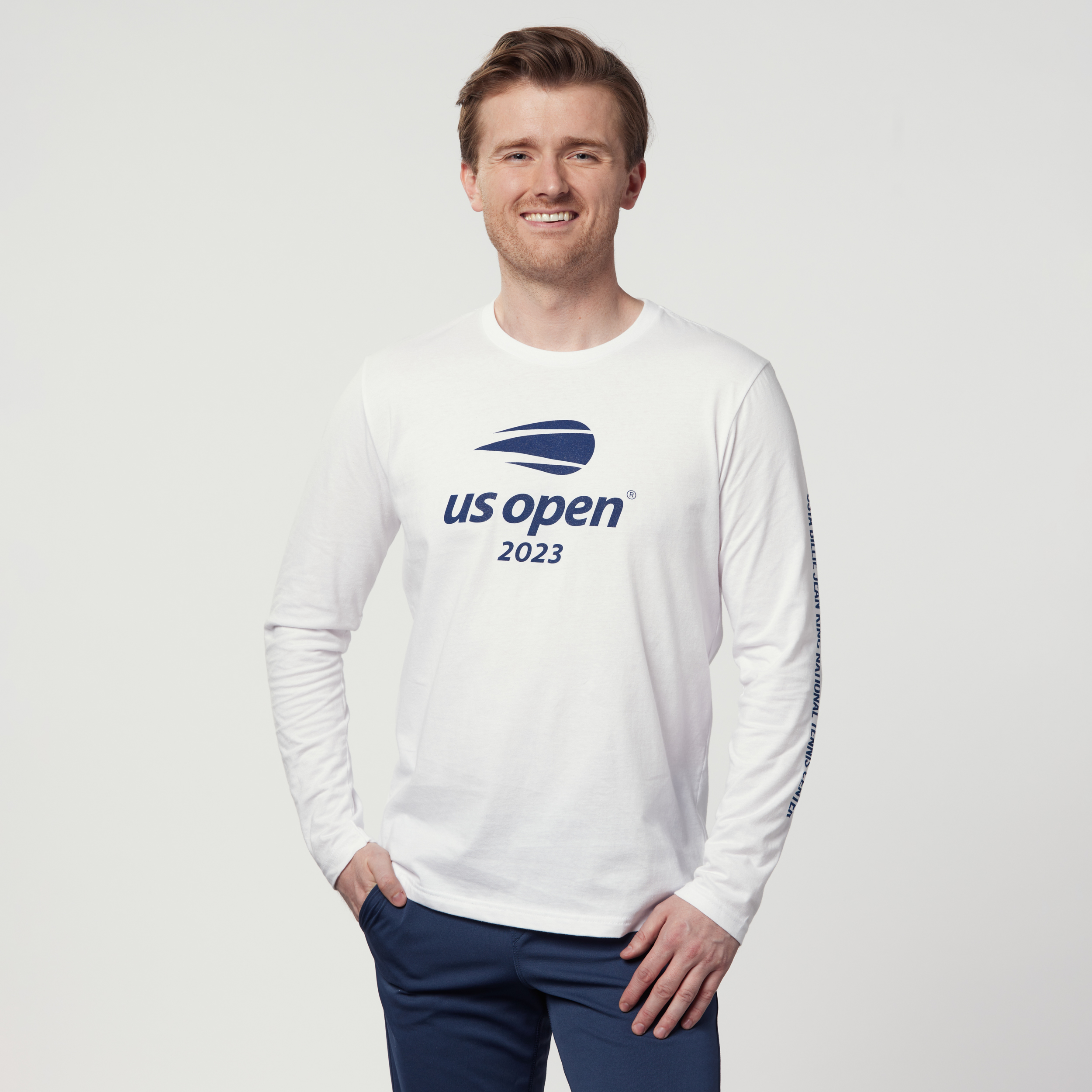 US Open 2023 Official Logo Long Sleeve T-Shirt - White