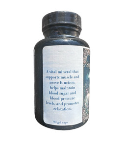 Info label of magnesium complex on white background