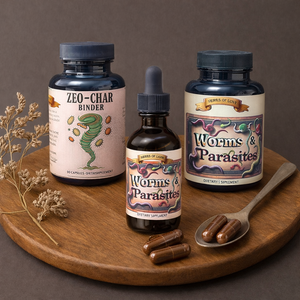 picture of parasites bundle - capsules, tincture and binder