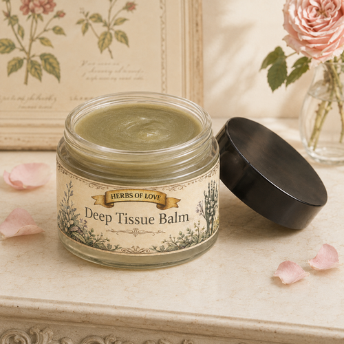 Deep Skin & tissue balm on victorian style display