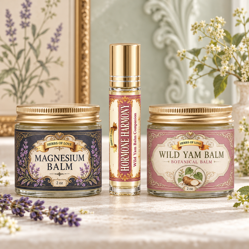 Magnesium Balm, Hormone Harmony Roller and Wild Yam Balm