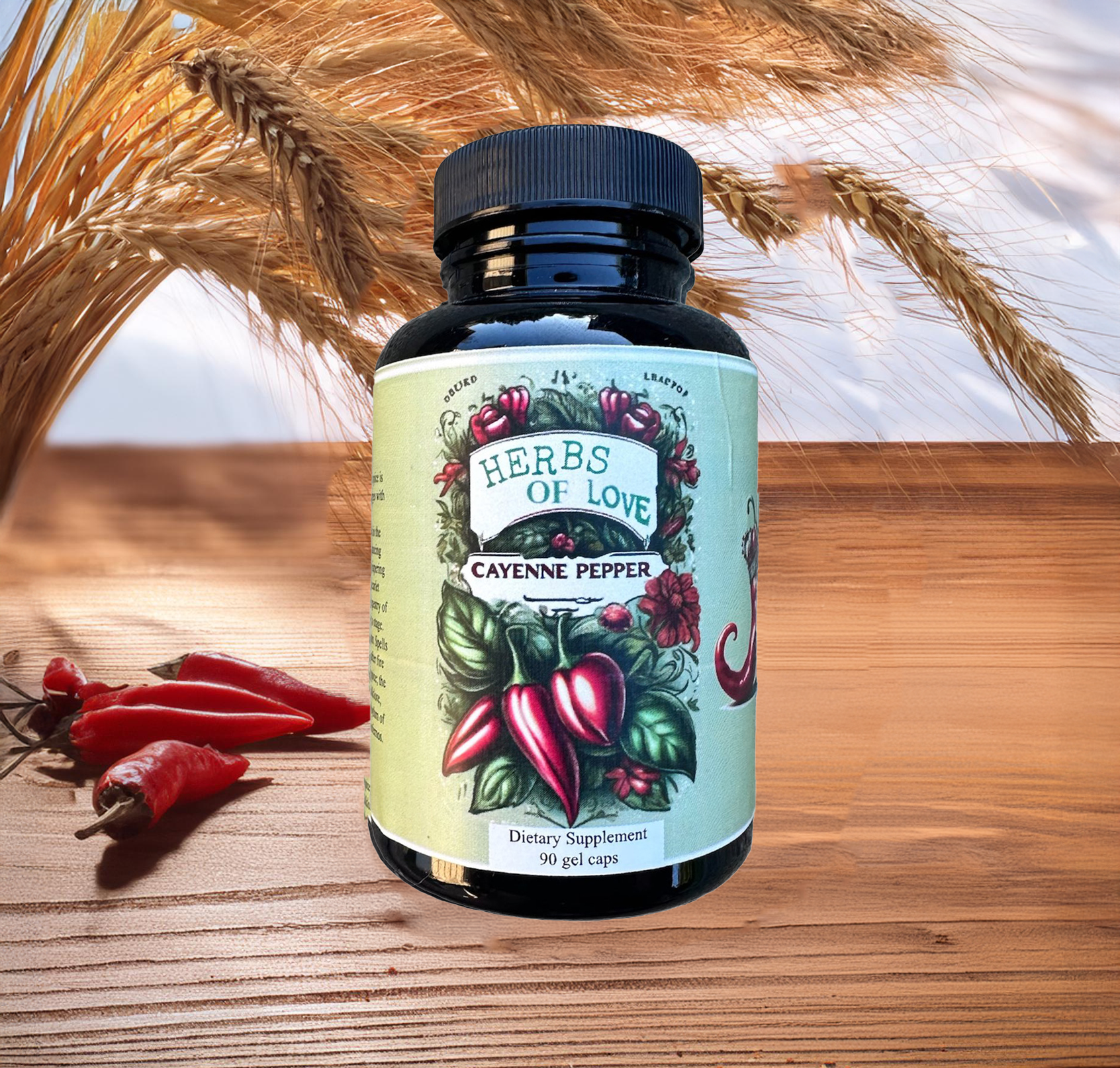 Organic Cayenne Pepper Capsules, 90 caps