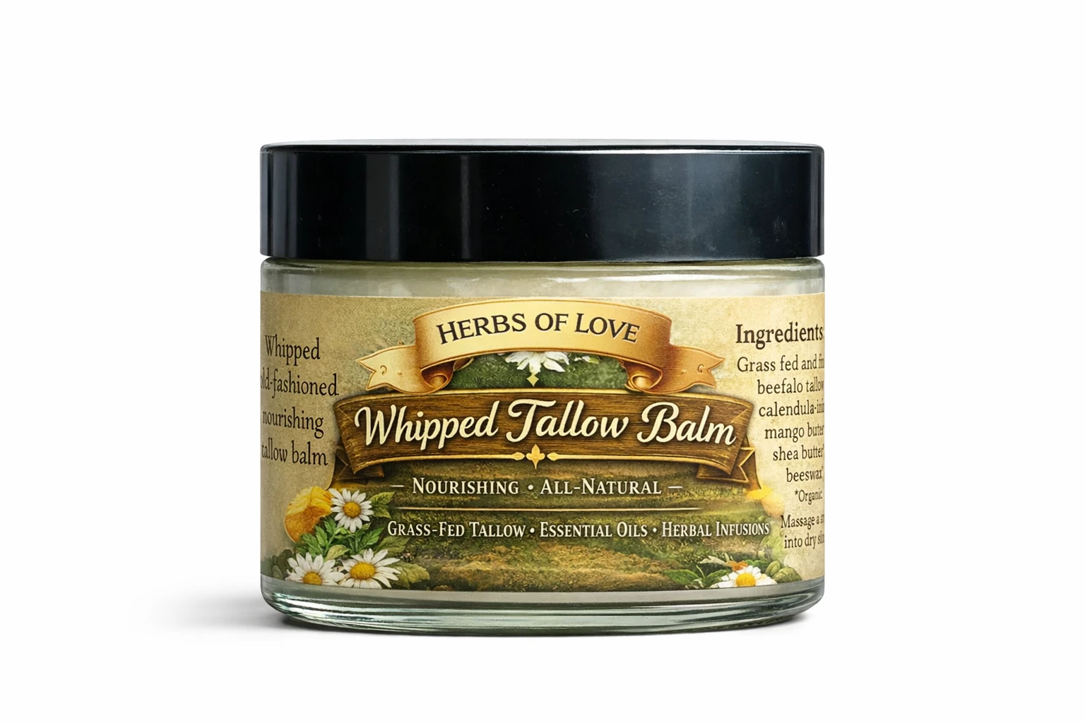 Whipped tallow balm