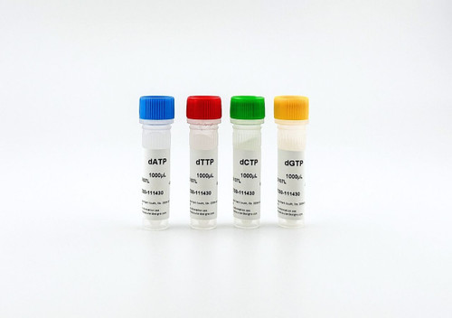 dNTP Set Large Format D107L, 4 x 1000ul, 100mM each dATP dCTP dGTP dTTP, nuclease-free deoxynucleotide triphosphates for high-volume PCR
