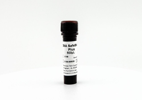 DNA SafeStain Plus nucleic acid staining reagent, C139, 500ul, green fluorescent stain for agarose and polyacrylamide gel electrophoresis.