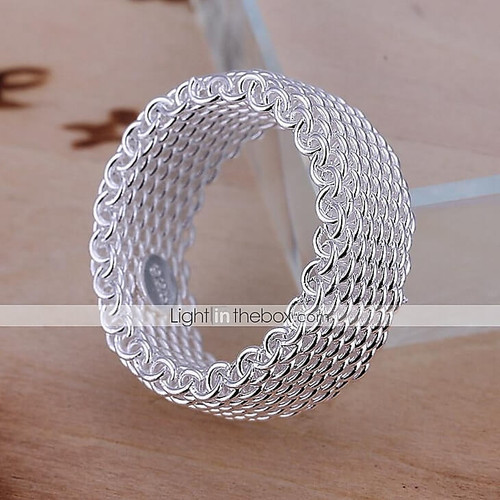 Band Ring Layered Silver-13