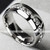 Band Ring Cubic Zirconia Silver Gold Steel Stainless Ladies Fashion
