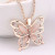 Midsumdr Rose Gold Opal Butterfly Charm Pendant Necklace: Personalized Fashion for Women