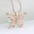 Midsumdr Rose Gold Opal Butterfly Charm Pendant Necklace: Personalized Fashion for Women