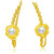 SISGEM: 18K Gold Plated Pearl Leaf Ear Climbers. Ideal Birthday Gift!