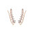 Rose Gold Plated Silver Ear Climbers CZ Crawler Earrings 24mm