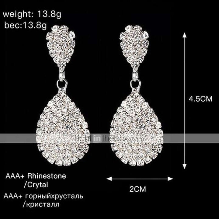 Women_s Clear Synthetic Diamond Drop Earrings-4