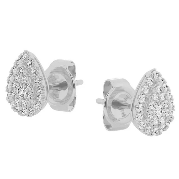 Unique Moments: 0.50ct Lab Grown Diamond Stud Earrings, 10K White Gold