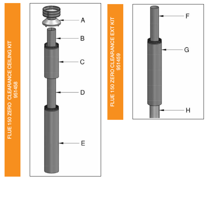 Masport Inbuilt Zero Clearance Flue Kit 4.2m - Mclellans Home u0026 Leisure