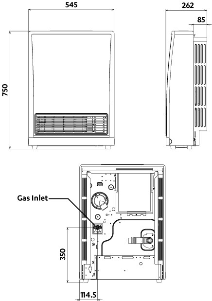Rinnai 561 Energysaver Freestanding Gas Heater - Mclellans Home u0026 Leisure