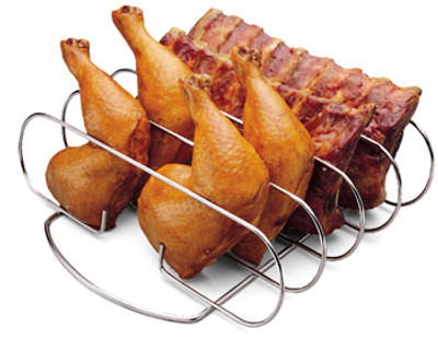 Weber reversable rib and roast holder