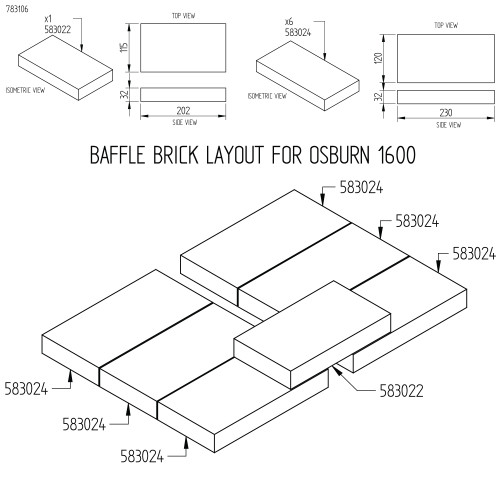 Masport Osburn 1600 Baffle Kit