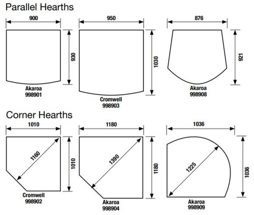 Masport hearth sizes