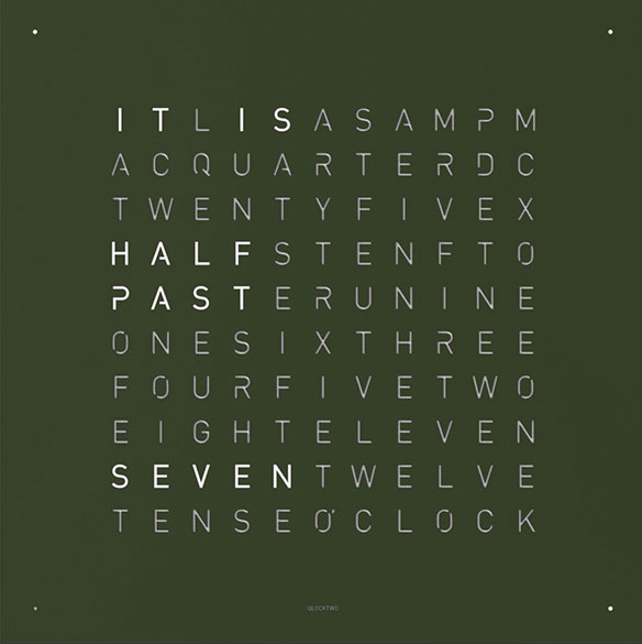 QLOCKTWO olive green edition