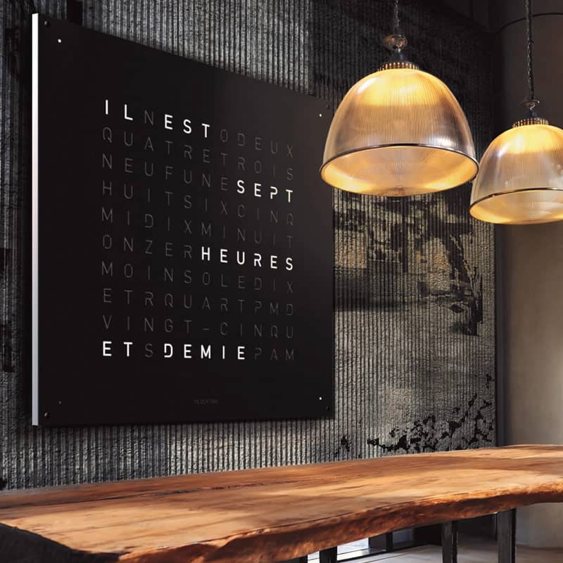 QLOCKTWO Earth 180 Creators Edition Black Pepper