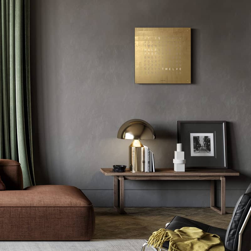 QLOCKTWO EARTH 45 24k Gold Leaf