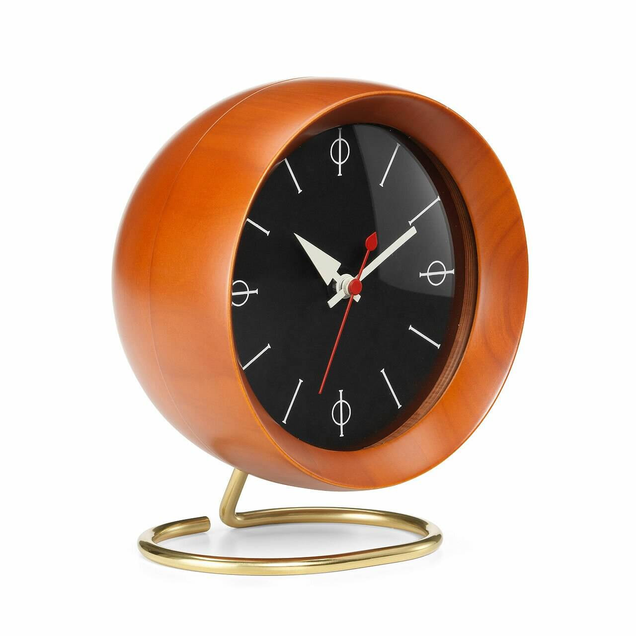 George Nelson Chronopak Clock by Vitra | Modern Walnut Desk Clock