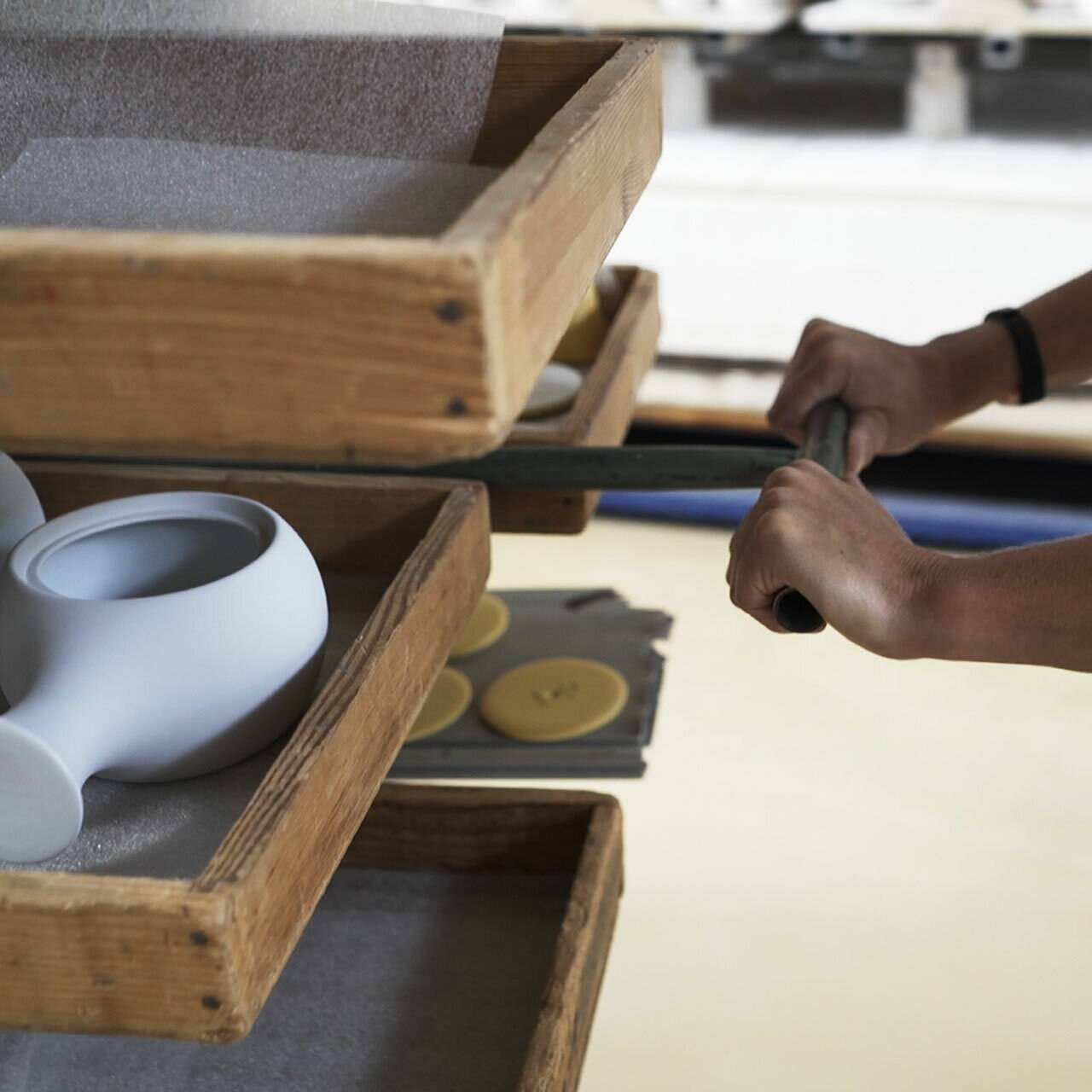 Nelson Model 2 Yellow Ceramic Desk Clock Vitra Porcelain