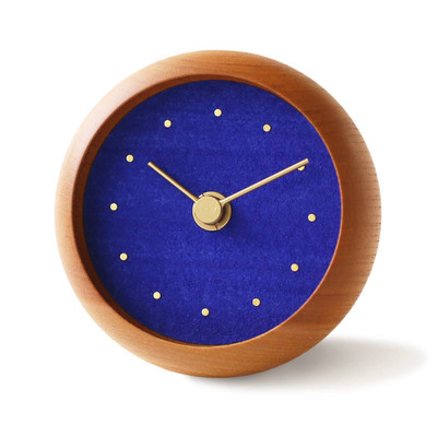 Hanamokko Gunjo Table Clock - Ultramarine Blue - Natural