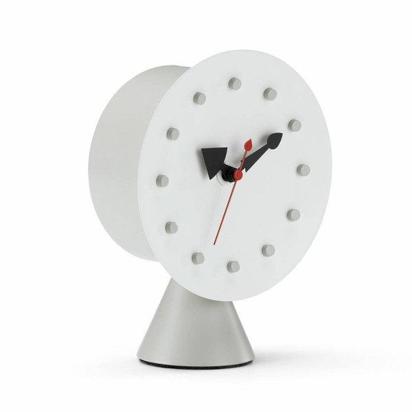 George Nelson Cone Base Clock | Modern Metal Desk Clock | Vitra
