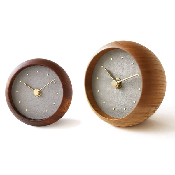 C-Brain Hanamokko Usuzumi Table Clock | Light Ink, Obsidian