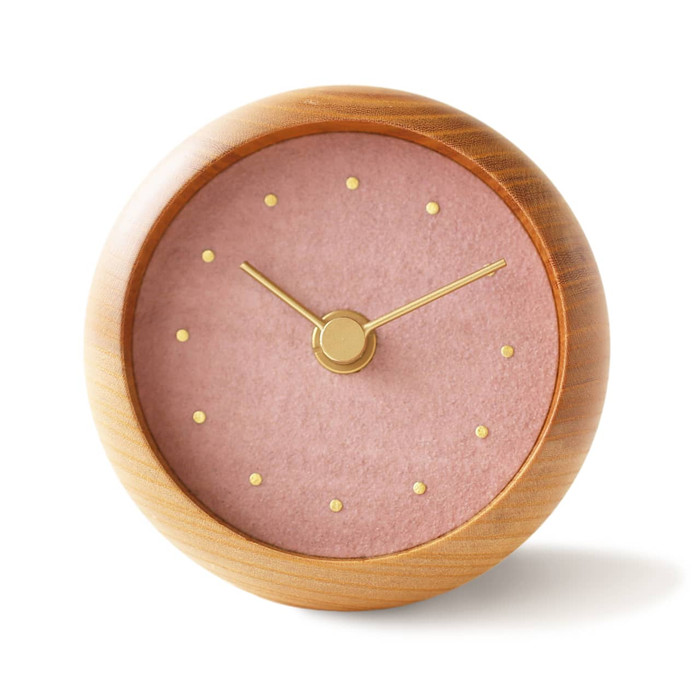C-Brain Hanamokko Sakuranezu Table Clock | Cherry Blossom, Garnet