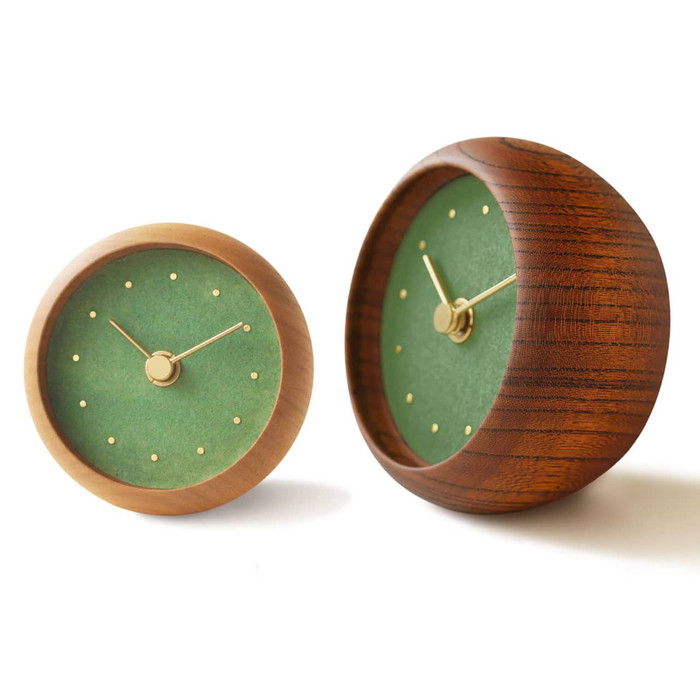 C-Brain Hanamokko Midorimenou (Green Agate) Table Clock | Jasper