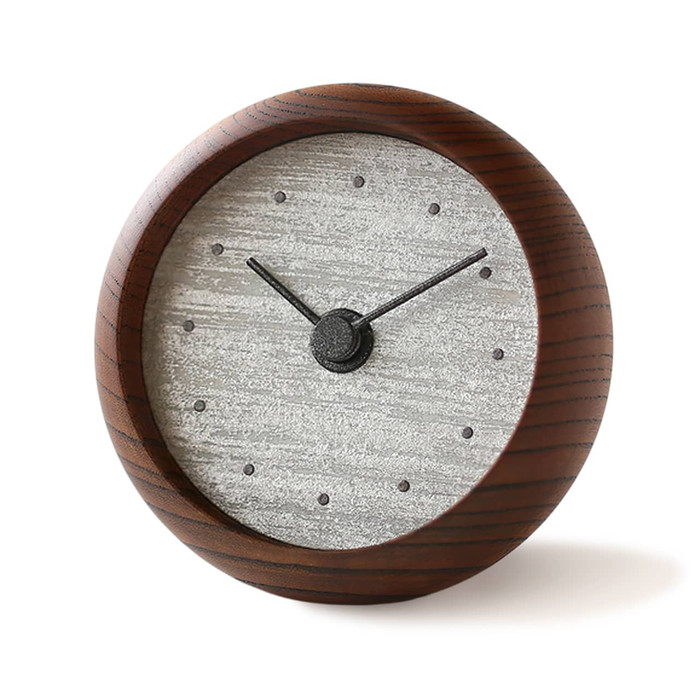 C-Brain Hanamokko Suri Platinum Foil Table Clock | US Retailer