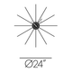 George Nelson Star Clock measures 24" diameter George Nelson Star Clock measures 24" diameter