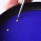 Hand-applied gold leaf hour markers  Hand-applied gold leaf hour markers