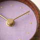 Hanamokko Fujimurasaki Table Clock - Wisteria Purple - Brown (detail) Hanamokko Fujimurasaki Table Clock - Wisteria Purple - Brown (detail)