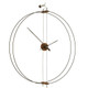 Barcelona clock with black lacquered walnut hands, walnut case, and black double  fiberglass rings