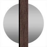 Walnut / Chromed Brass