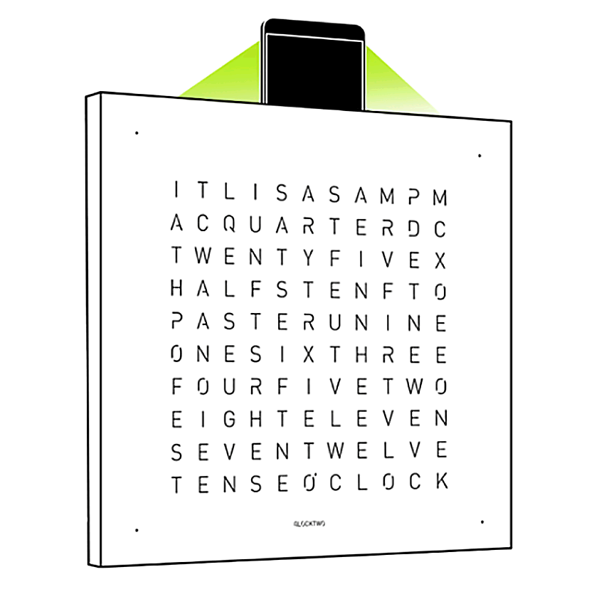 FLASHSETTER for QLOCKTWO EARTH 45 wall mounted