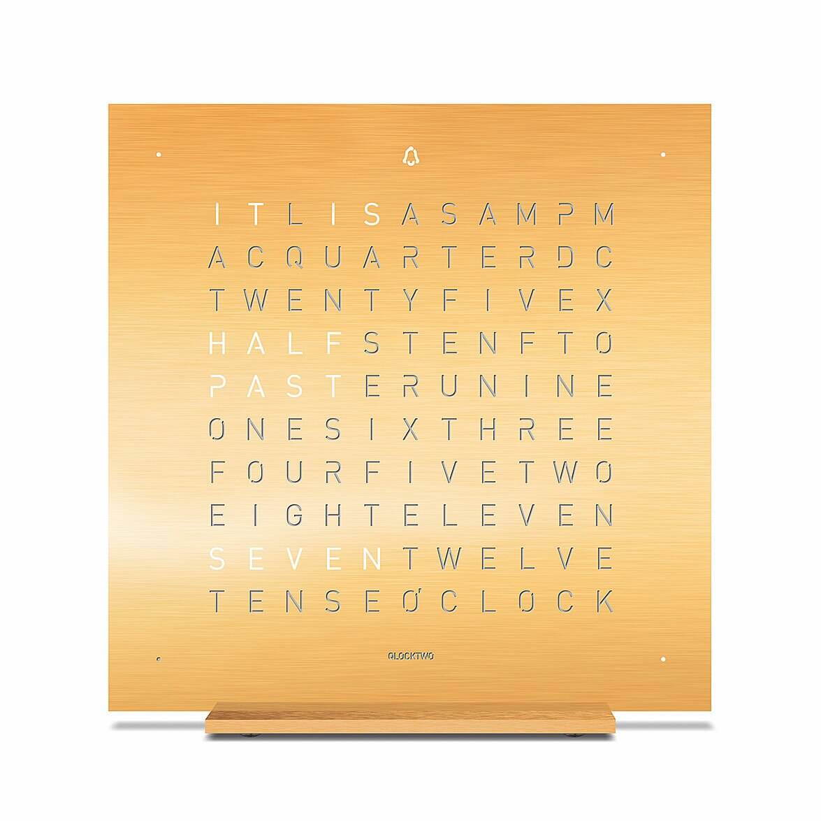 QLOCKTWO TOUCH Modern Desk Clock Special Editions Steel
