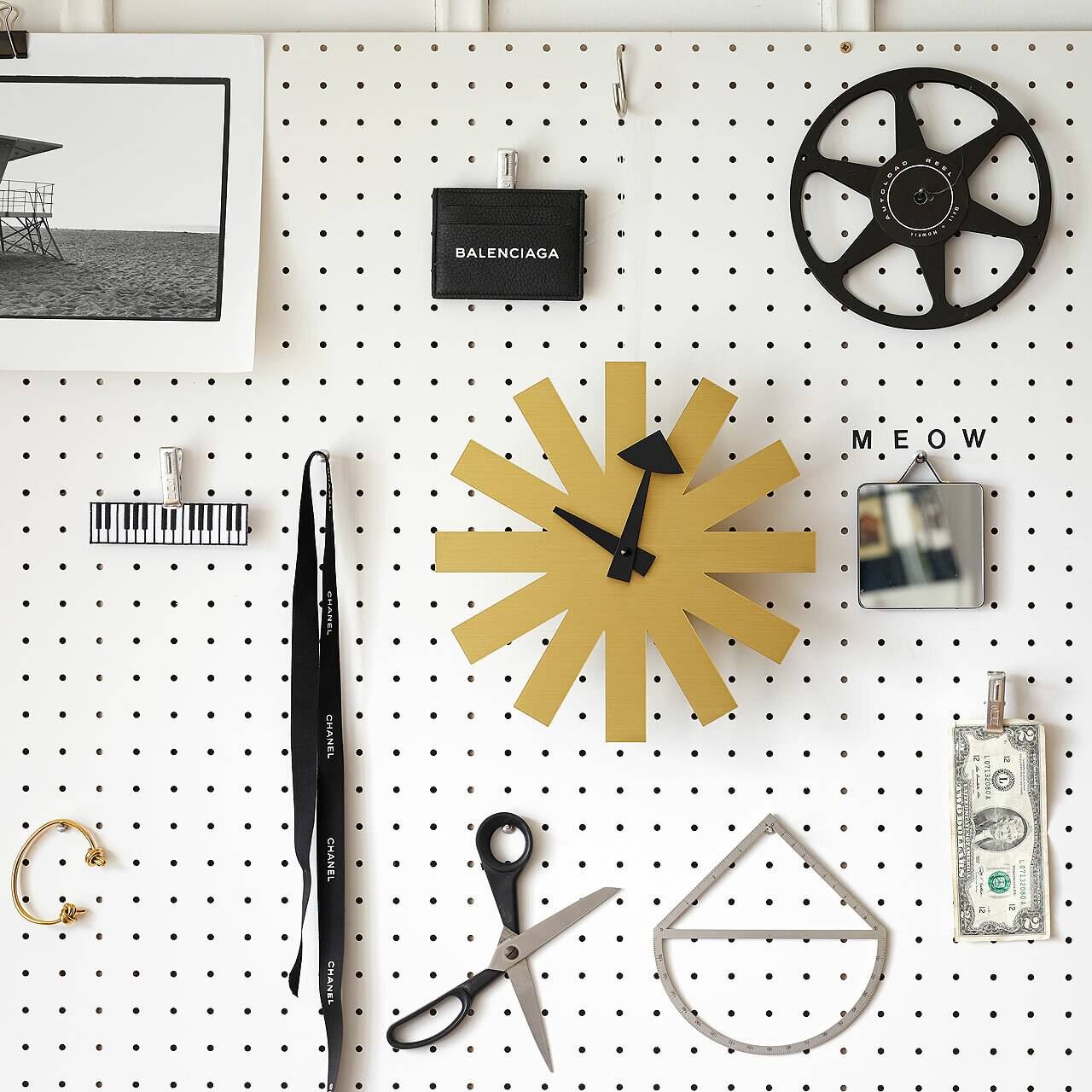 George Nelson Asterisk Clock by Vitra | Black / Brass Modern