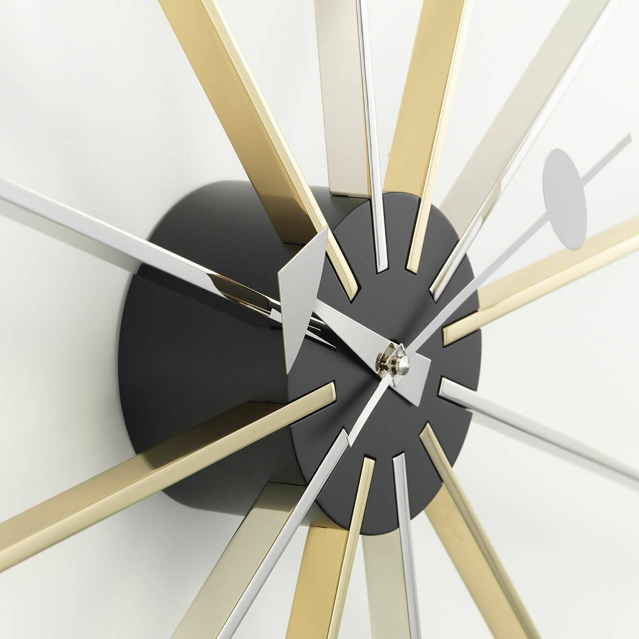 George Nelson ジョージネルソン Wallclocks George Nelson Star Clock Vitra | Chrome, Brass Modern Wall Clock