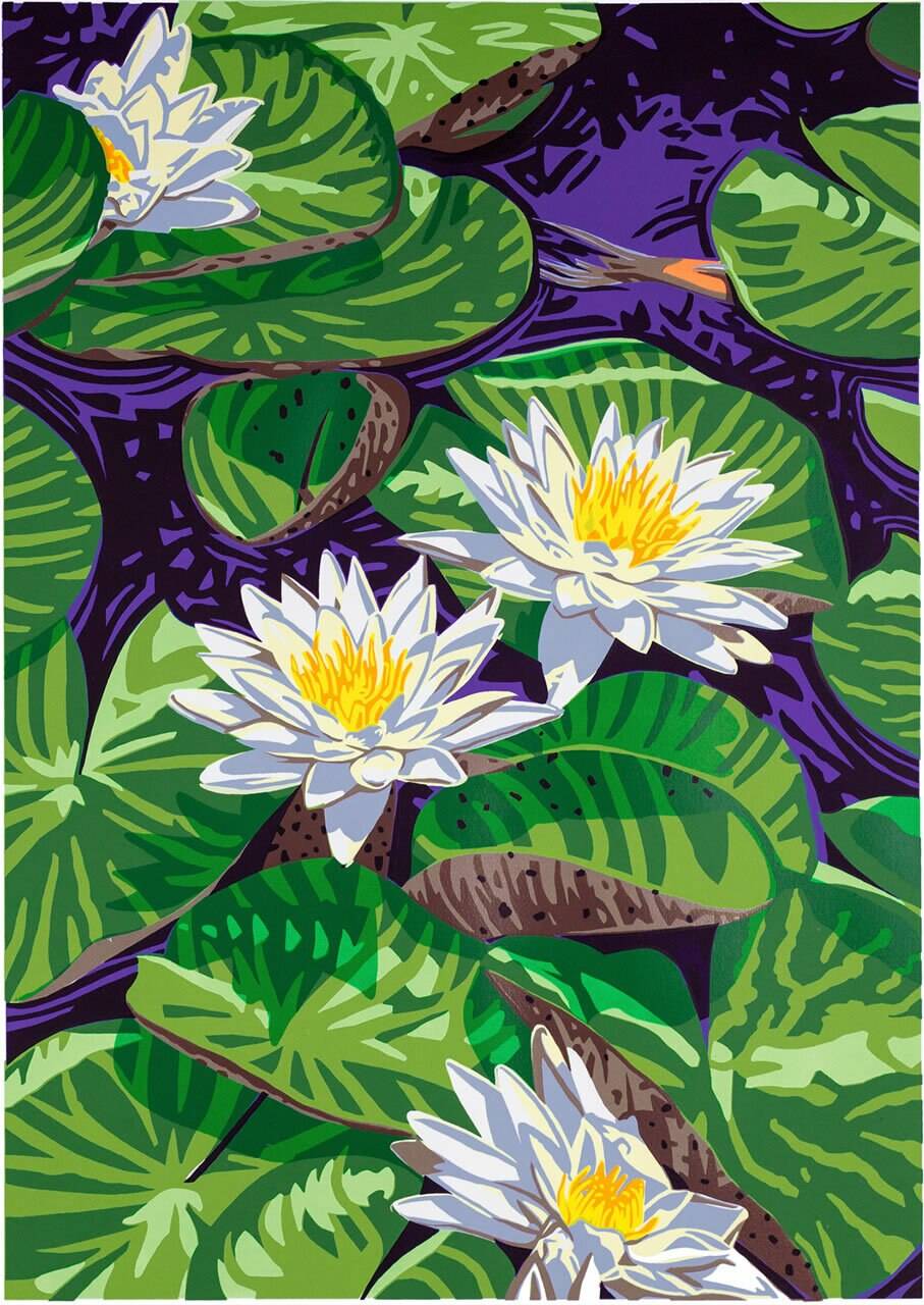 Fragrant Water Lily Screen Print Edition | 13 Colors | Kirk Fanelly