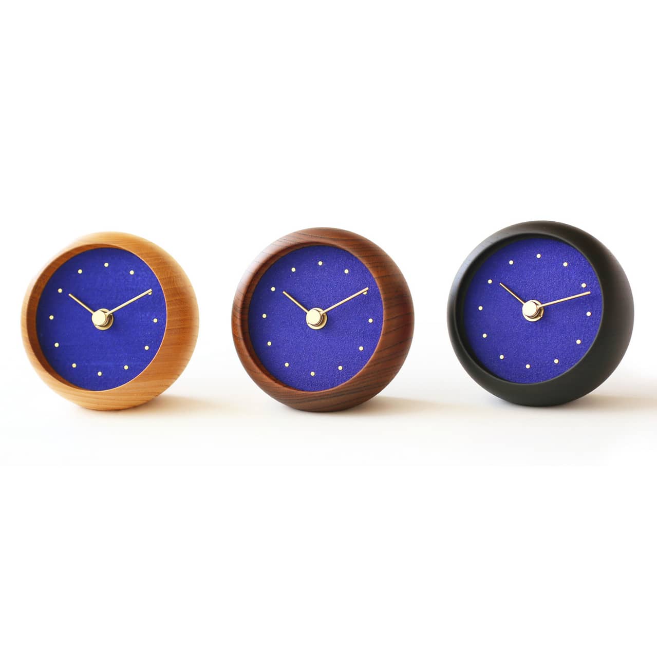 C-Brain Hanamokko Gunjo (Ultramarine Blue) Table Clock