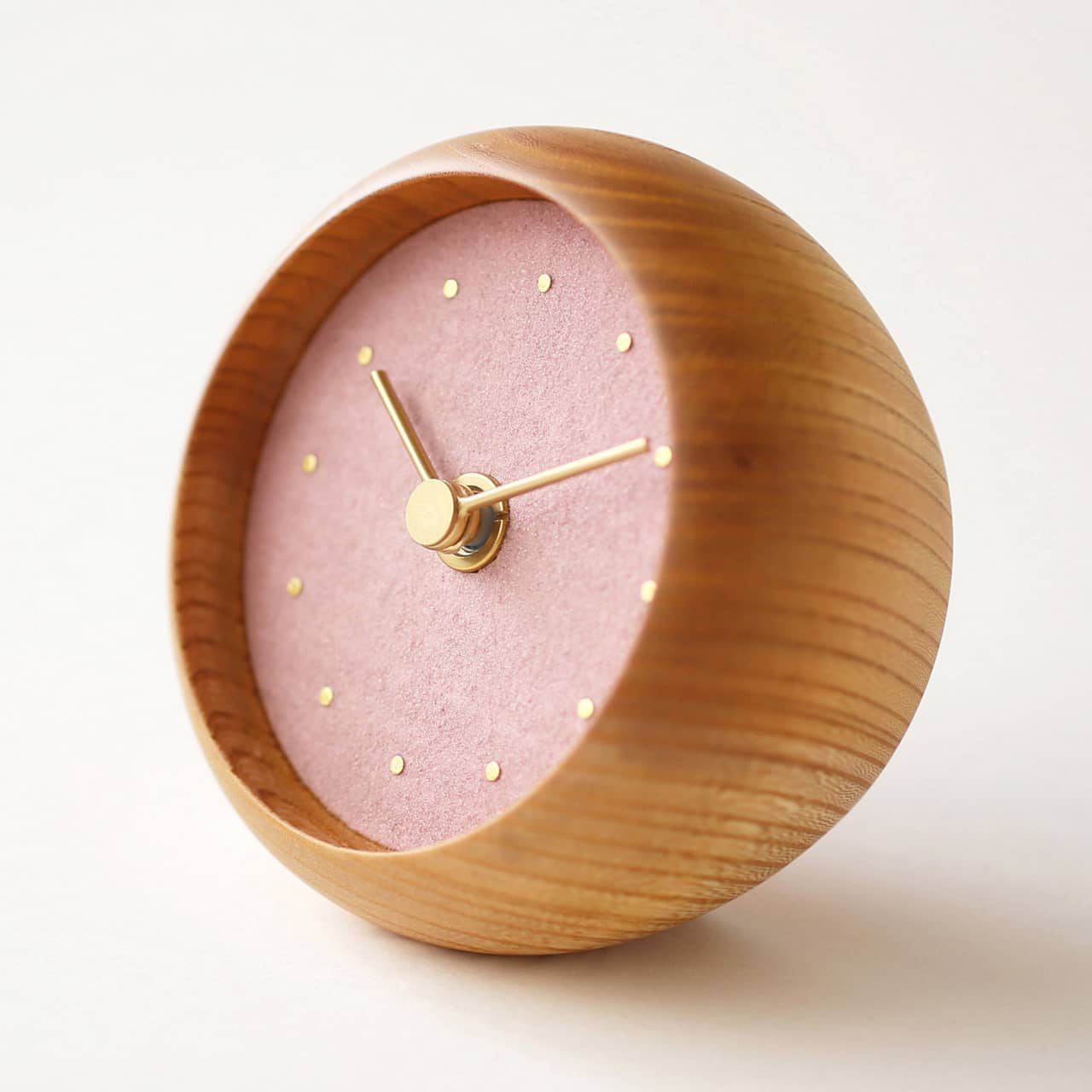 C-Brain Hanamokko Sakuranezu Table Clock | Cherry Blossom, Garnet