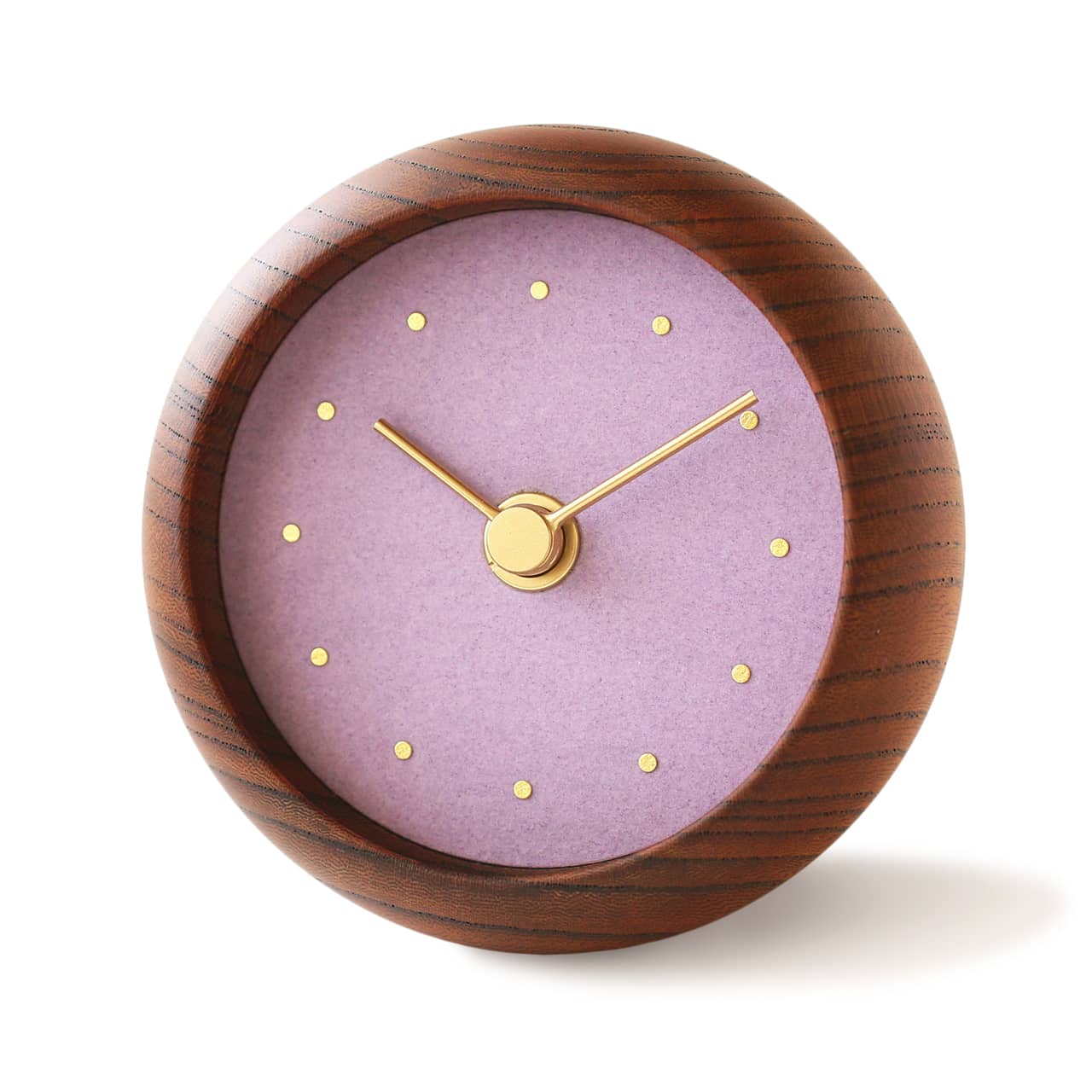 C-Brain Hanamokko Fujimurasaki Table Clock | Wisteria Purple