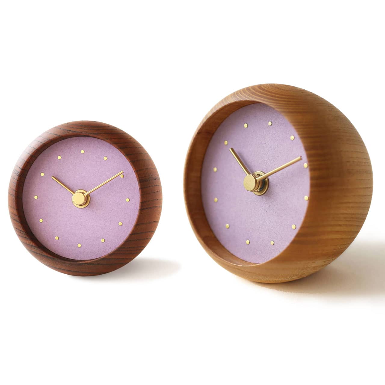 C-Brain Hanamokko Fujimurasaki Table Clock | Wisteria Purple